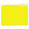 Interior File Folders, 1/3-cut Tabs, Letter Size, Yellow, 100/box - DUNV12304