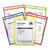 Stitched Shop Ticket Holders, Neon, Assorted 5 Colors, 75", 9 X 12, 25/bx