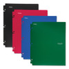 Snap-in Plastic Folder, 20 Sheets, 8 1/2 X 11, Assorted, Snap Closure, 4/set