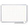 Grid Planning Board, 1 X 2 Grid, 48 X 36, White/silver
