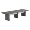 Medina Conference Table Top, Half-section, 72 X 48, Gray Steel