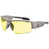 Skullerz Dagr Safety Glasses, Matte Gray Frame/yellow Lens, Nylon/polycarb