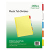 Plastic Insertable Dividers, 5-tab, Letter - DAVE11465