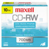 Cd-rw Discs, 700mb/80min, 4x, Silver, 10/pack