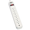 Protect It! Surge Protector, 6 Outlets, 4 Ft. Cord, 790 Joules, Light Gray