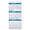 Recycled Three-month Format Wall Calendar, 12.25 X 26, 14-month, 2020-2022