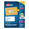 Shipping Labels W/ Trueblock Technology, Laser Printers, 2 X 4, White, 10/sheet, 250 Sheets/box