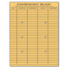 String And Button Interoffice Envelope, #97, Two-sided Five-column Format, 10 X 13, Light Brown Kraft, 100/box