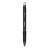 S-gel Retractable Gel Pen, Bold 1 Mm, Blue Ink, Black Barrel, Dozen