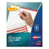 Print And Apply Index Maker Clear Label Dividers, 8 Color Tabs, Letter, 25 Sets - DAVE11993