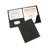 Two-pocket Folder, Prong Fastener, Letter, 1/2" Capacity, Black, 25/box