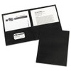 Two-pocket Folder, 40-sheet Capacity, Black, 25/box