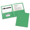 Two-pocket Folder, 40-sheet Capacity, Green, 25/box