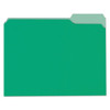 Deluxe Colored Top Tab File Folders, 1/3-cut Tabs, Letter Size, Green/light Green, 100/box