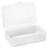 Gem Polypropylene Pencil Box With Lid, Clear, 8 1/2 X 5 1/4 X 2 1/2