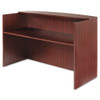 Alera Valencia Series Reception Desk With Counter, 71w X 35.5d X 42.5h, Mahogany