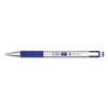 F-301 Retractable Ballpoint Pen, 0.7 Mm, Blue Ink, Stainless Steel/blue Barrel