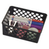 Recycled Supply Basket, 6.125" X 5" X 2.375", Black, 3/pack