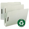 100% Recycled Pressboard Fastener Folders, Letter Size, Gray-green, 25/box - DSMD15005