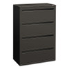 700 Series Four-drawer Lateral File, 36w X 18d X 52.5h, Charcoal