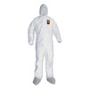 A45 Liquid/particle Protection Surface Prep/paint Coveralls, 3xl, White, 25/ct