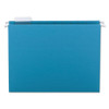 Colored Hanging File Folders, Letter Size, 1/5-cut Tab, Teal, 25/box