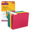 Colored Hanging File Folders, Letter Size, 1/5-cut Tab, Assorted, 25/box - DSMD64059