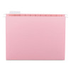 Colored Hanging File Folders, Letter Size, 1/5-cut Tab, Pink, 25/box