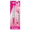 Dr. Grip Center Of Gravity Retractable Ballpoint Pen, 1mm, Black Ink, Silver/pink Barrel - DPIL36192