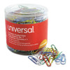 Plastic-coated Paper Clips, Small (no. 1), Assorted Colors, 500/pack
