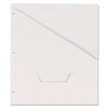Slash-cut Pockets For Three-ring Binders, Jacket, Letter, 11 Pt., White, 10/pack