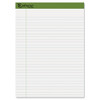 Earthwise By Oxford Recycled Pad, Legal Rule, 8.5 X 11.75, White, 40 Sheets, 4/pack