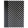 Casebound Hardcover Notebook, Wide/legal Rule, Black/white Dots, 10.25 X 7.68, 150 Sheets