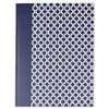 Casebound Hardcover Notebook, Wide/legal Rule, Blue/hex Pattern, 10.25 X 7.68, 150 Sheets