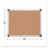 Value Cork Bulletin Board With Aluminum Frame, 24 X 36, Natural