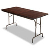 Wood Folding Table, Rectangular, 59 7/8w X 29 7/8d X 29 1/8h, Mahogany