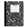 Composition Book, 4 Sq/in Quadrille Rule, Black Marble, 9.75 X 7.5, 100 Sheets