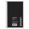 Wirebound Notebook, 3 Subjects, Medium/college Rule, Black Cover, 9.5 X 6, 120 Sheets