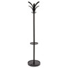 Brio Coat Stand, 13.75w X 13.75d X 66.25h, Black