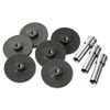 Replacement Head Punch Set, Three Heads/five Discs, 9/32 Diameter Hole, Gray