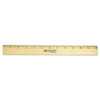 Wood Ruler With Single Metal Edge, 12"