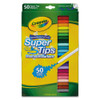 Washable Super Tips Markers, Broad/fine Bullet Tip, Assorted Colors,