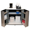 Refreshment Stand, Two-shelf, 29.5w X 21d X 33h, Black/white