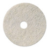 Natural White Burnishing Floor Pads, 21" Diameter, 5/carton