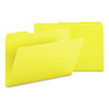 Expanding Recycled Heavy Pressboard Folders, 1/3-cut Tabs, 1" Expansion, Legal Size, Yellow, 25/box