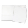Laminated Two-pocket Portfolios, Cardboard Paper, White, 11 X 8 1/2, 25/pack