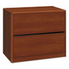 10700 Series Two Drawer Lateral File, 36w X 20d X 29.52h, Cognac