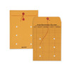 Brown Kraft String & Button Interoffice Envelope, #90, One-sided Five-column Format, 9 X 12, Brown Kraft, 100/carton