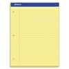 Double Sheet Pads, Wide/legal Rule, 8.5 X 11.75, Canary, 100 Sheets