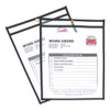 Shop Ticket Holders, Stitched, Both Sides Clear, 75 Sheets, 9 X 12, 25/box